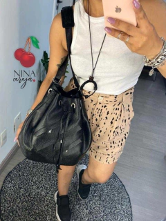 Bolsa e Mochila Saco Ziper Jeans - NinaCereja