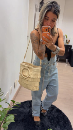 Imagem do Bolsa Palha Quadrada Franja