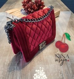 Bolsa Veludo Trançada na internet