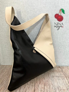 Bolsa Sacola V em Couro - NinaCereja
