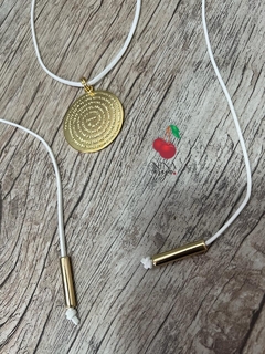 Colar Oração Pai Nosso Fio de Couro - NinaCereja