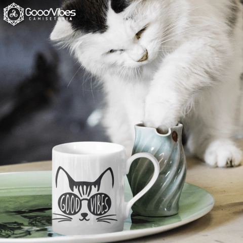 CANECA GATO GOOD VIBES