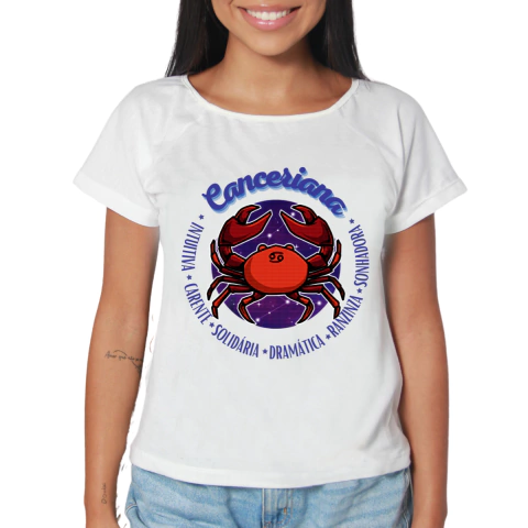 CAMISETA FEMININA CANCERIANA - SIGNO CÂNCER