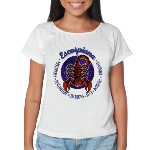 CAMISETA FEMININA ESCORPIANA - SIGNO ESCORPIÃO
