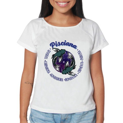 CAMISETA FEMININA PISCIANA - SIGNO PEIXES