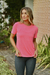 Blusa básica pink neon