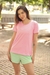 Blusa Básica Rosa Neon