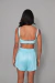 Short duplo Dress Allure Azul Piscina - Alette Fitness