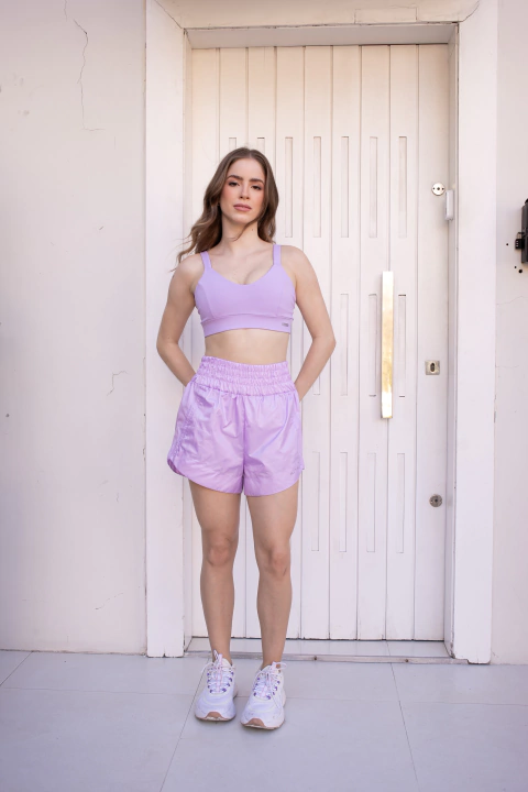 Short Duplo Boxer Tactel Lavanda