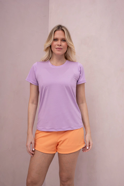 Blusa Básica Fil Texture Lavanda