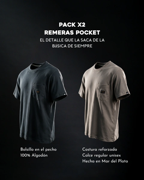 Pack x2 Remeras Pocket