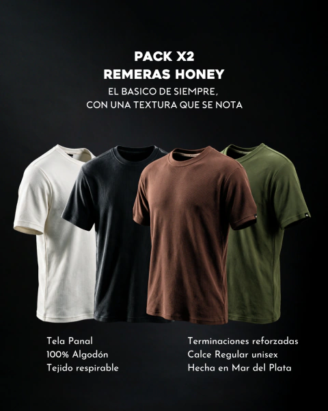Pack x2 Remera Honey