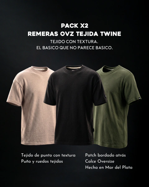 Pack x2 Remera Tejida Twine