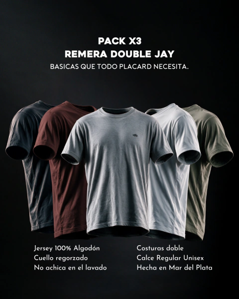 Pack x3 Remeras Double Jay