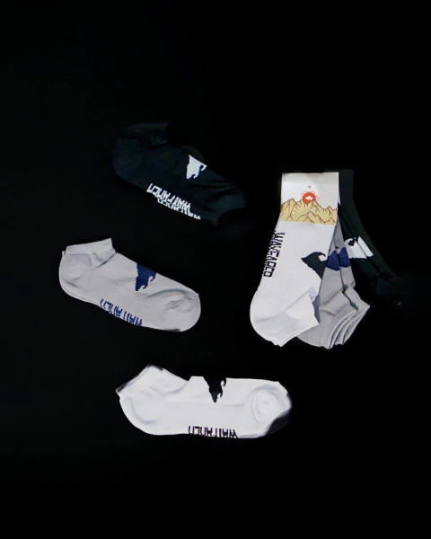 Tri pack soquetes - Negro, blanco y gris