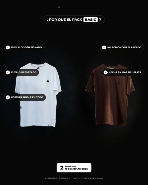 Pack x2 Remera Basic