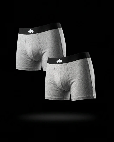 Pack x2 Boxer Gris Melange