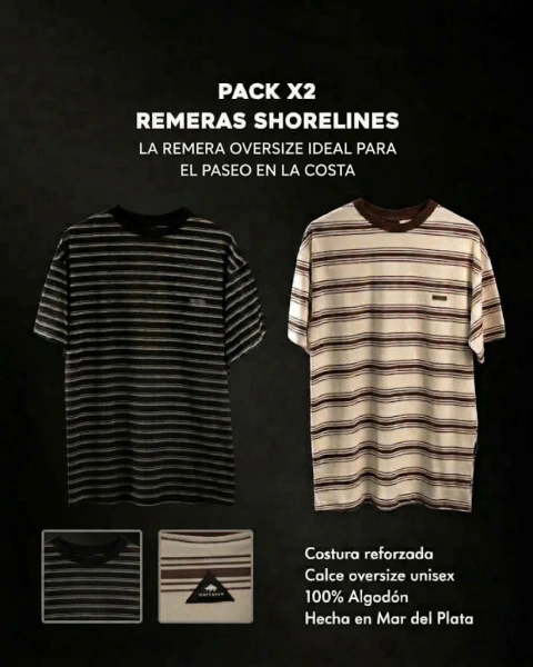 Pack x2 Remeras Shoreline
