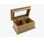 Caja de Té decorativa 2 divisiones c/vidrio 19x13x9cm - comprar online