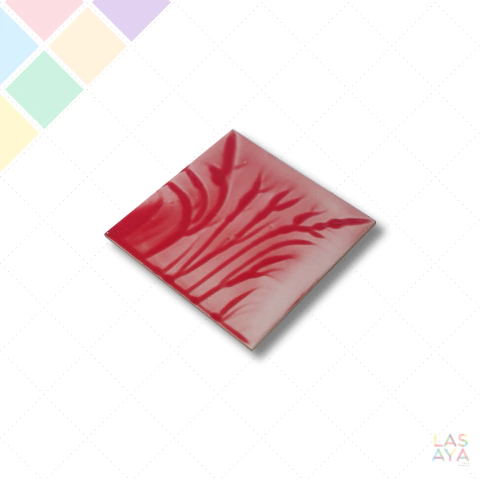 Azulejo Decorado 15x15cm Raíces Rojo