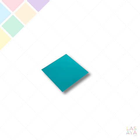 Placa de Vidrio 15x15cm - Turquesa