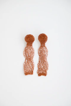 aros de cobre tejido abierto