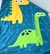 PRONTA ENTREGA - Manta bebê "Dino" na internet