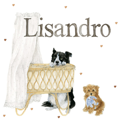 Cartel Nursery Clínica Nacimiento Bebé Edición Perros - Fátima Saez