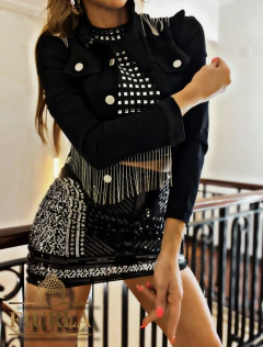 CHAQUETA FLECOS METAL BLACK - comprar online