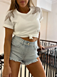 REMERON IMPORT WHITE HOJAS STRASS - comprar online