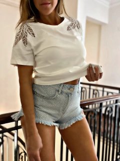 Imagen de REMERON IMPORT WHITE HOJAS STRASS