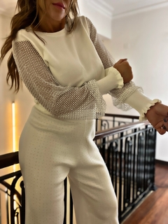 Imagen de SWEATERS RED WHITE GLAM STRASS