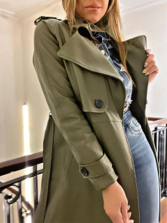 TRENCH JAZMIN VERDE MILITAR - Fiurla