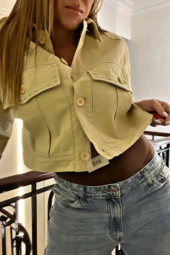 CHAQUETA GABARDINA OVER CAMEL