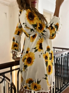 TÚNICA GIRASOLES WHITE - tienda online
