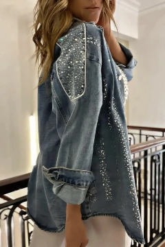 CAMISACO DENIM STRASS