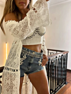 KIMONO CALADO GINA WHITE - Fiurla