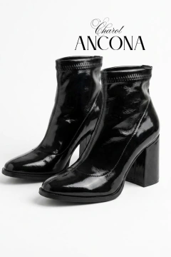 BOTITA ANCONA NEGRO CHAROL T.GRUESO