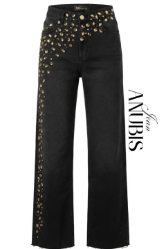 JEANS GOLD STRASS ANUBIS WIDELEG