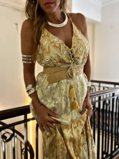 VESTIDO TÚNICA ALCANA LARGO CAMEL - Fiurla