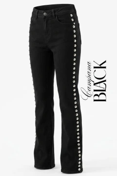 JEAN BLACK BORDADO RECTO