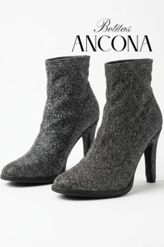 Botineta ANCONA GLITTER PLATA