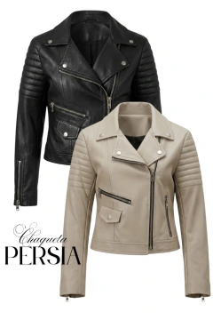 CHAQUETA PERSIA (Negra/arena)