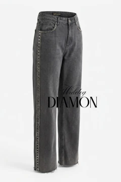 JEANS GRIS WIDELEG DIAMON