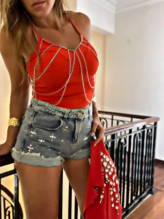 Musculosa TOP CADENAS TUNES LUX ROJO - Fiurla