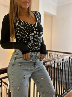 Remera STRASS KAMILA Black - Fiurla