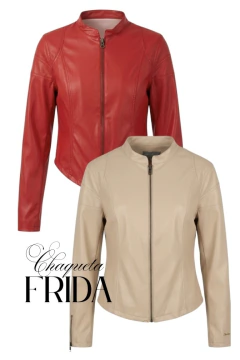 CHAQUETA FRIDA (beige/rojo)
