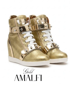 Zapatillas AMALFI REPTIL ORO TORNASOL en internet