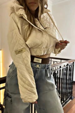 CHAQUETA LUPE Capucha BEIGE (Elastizada) - tienda online