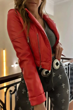 CHAQUETA HARLEY SIMIL ROJO